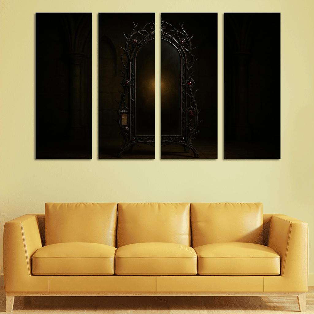 Iron Thorn Reliquary Mirror abstract paintings frame