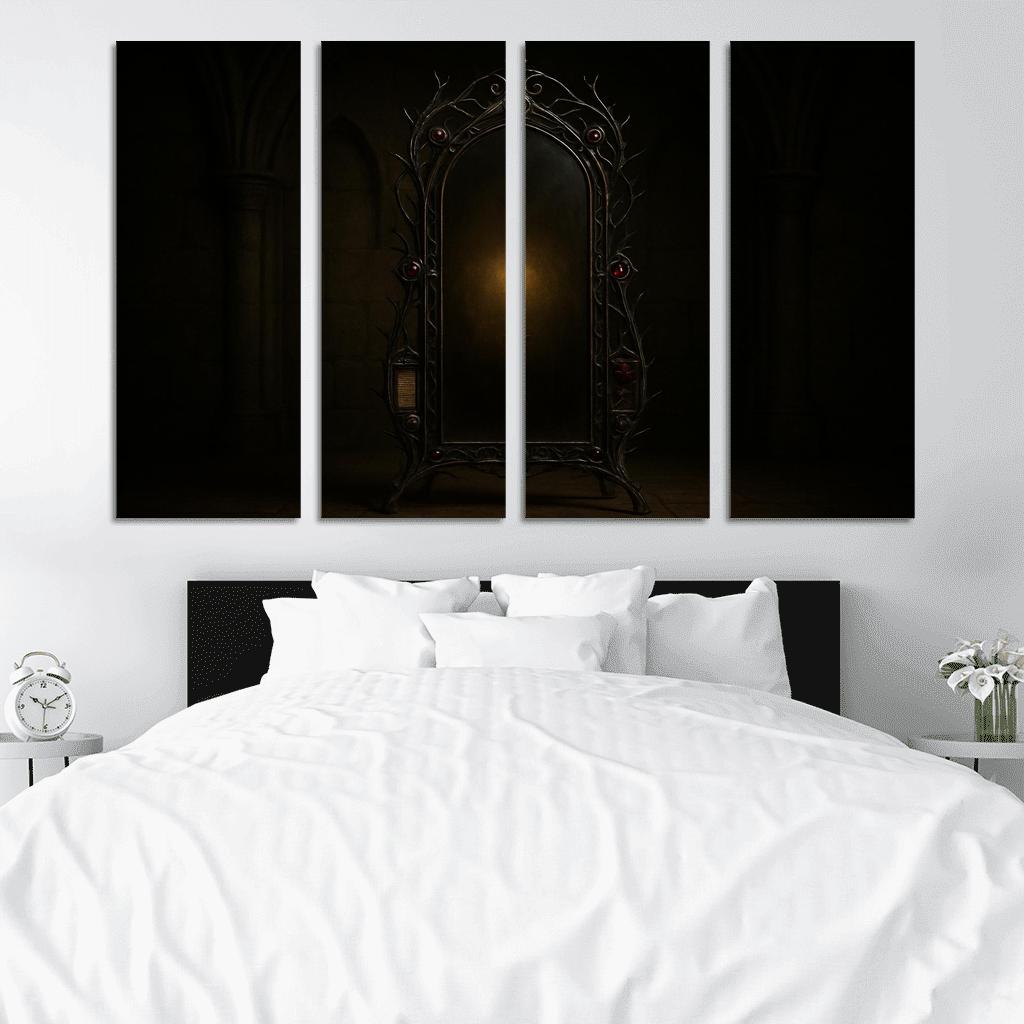 Iron Thorn Reliquary Mirror abstract paintings frame