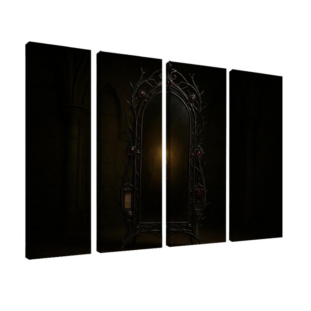 Iron Thorn Reliquary Mirror abstract paintings frame