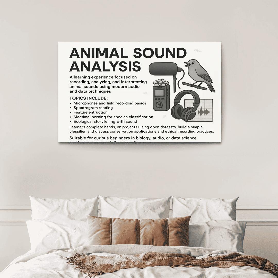 Practical Bioacoustics Listening To Nature With Signal Processing canvas paintings frame