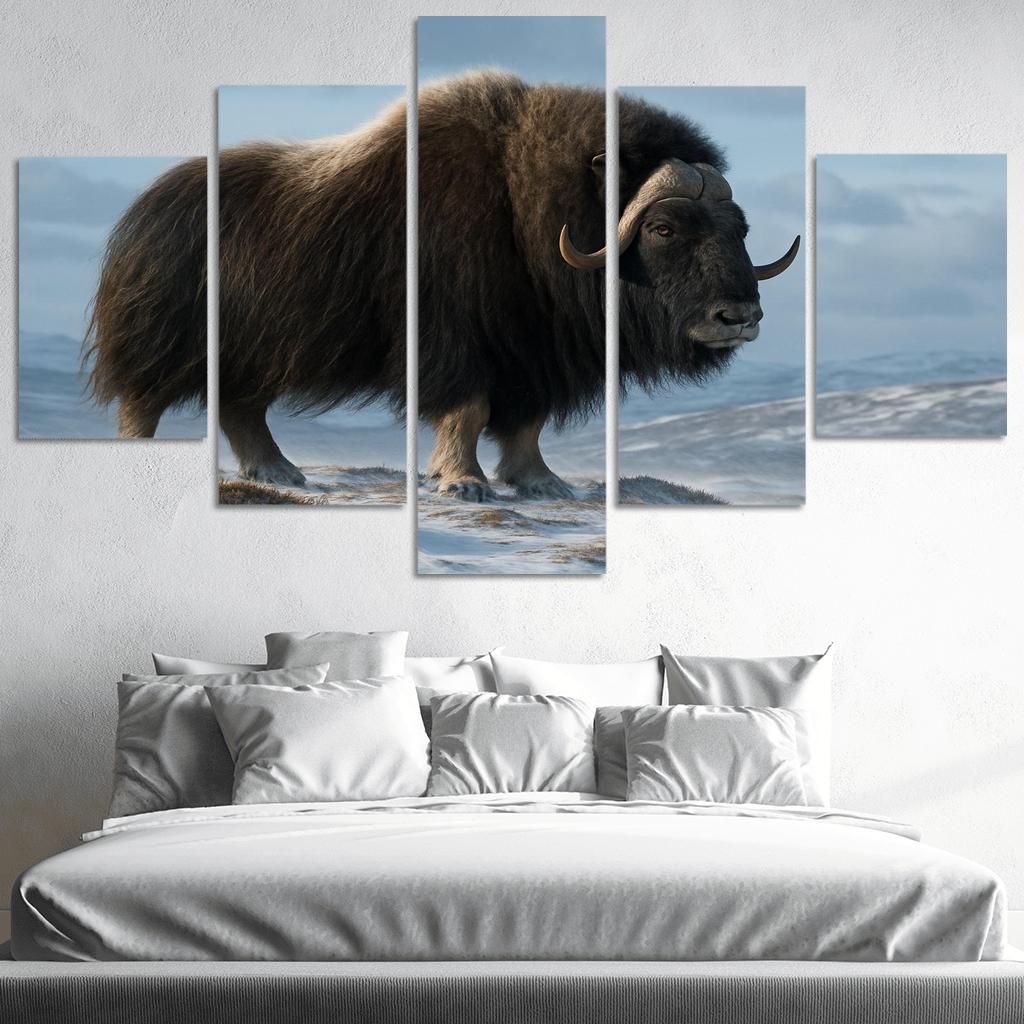The Arctic Sentinel Musk Ox On Windswept Tundra oil paintings frame