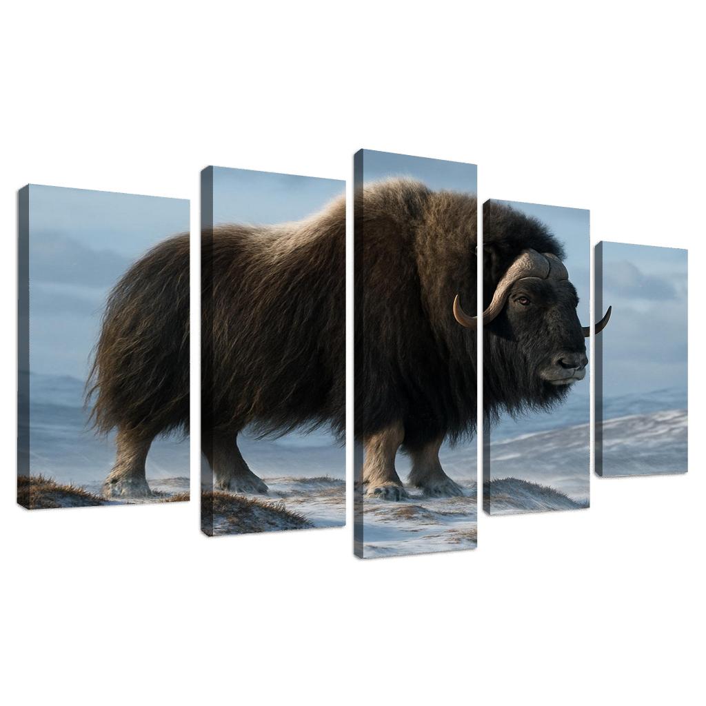 The Arctic Sentinel Musk Ox On Windswept Tundra oil paintings frame