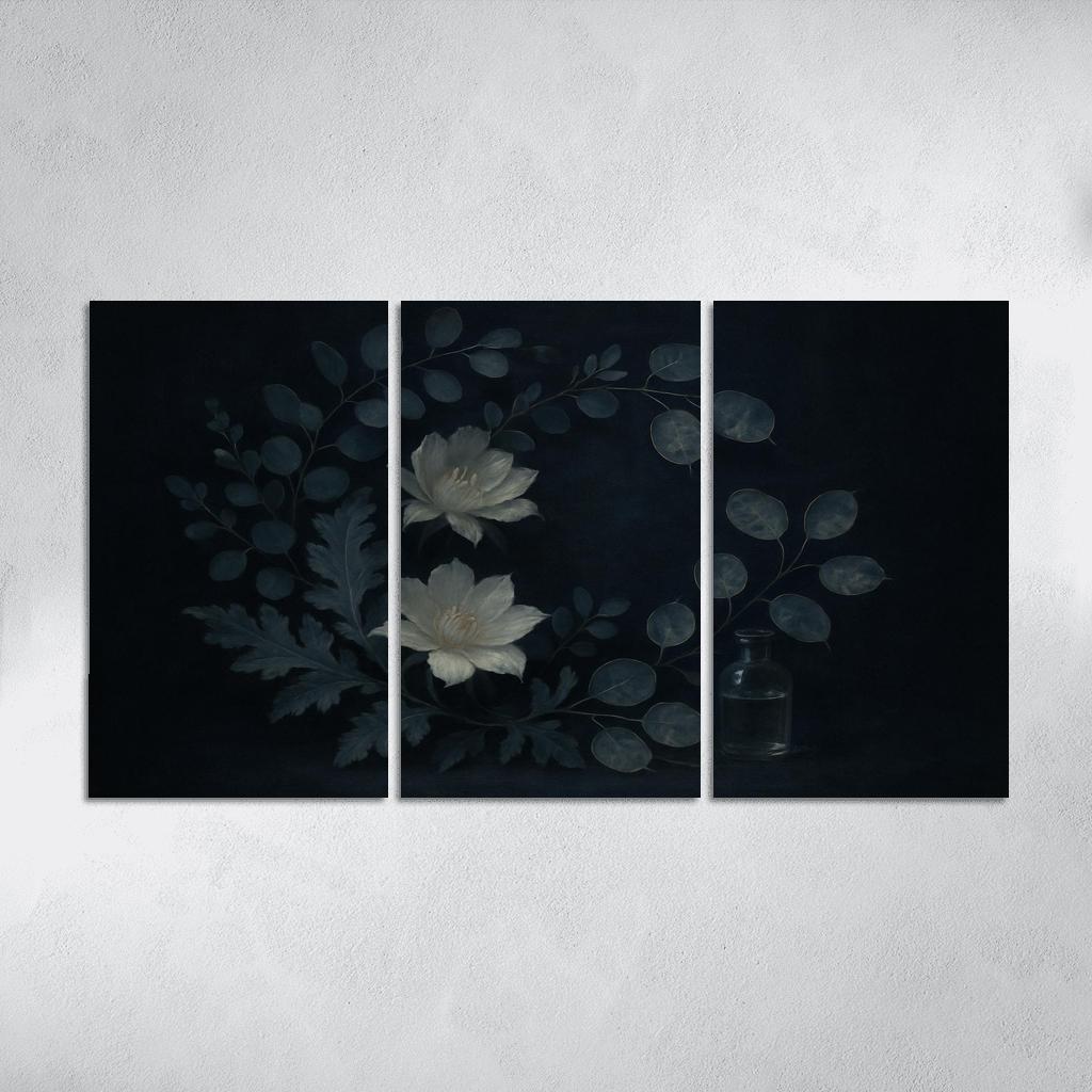 Lunar Botanica Silver Leaf And Night Bloom Composition one-piece frames