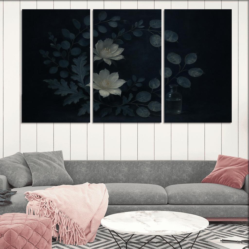 Lunar Botanica Silver Leaf And Night Bloom Composition one-piece frames