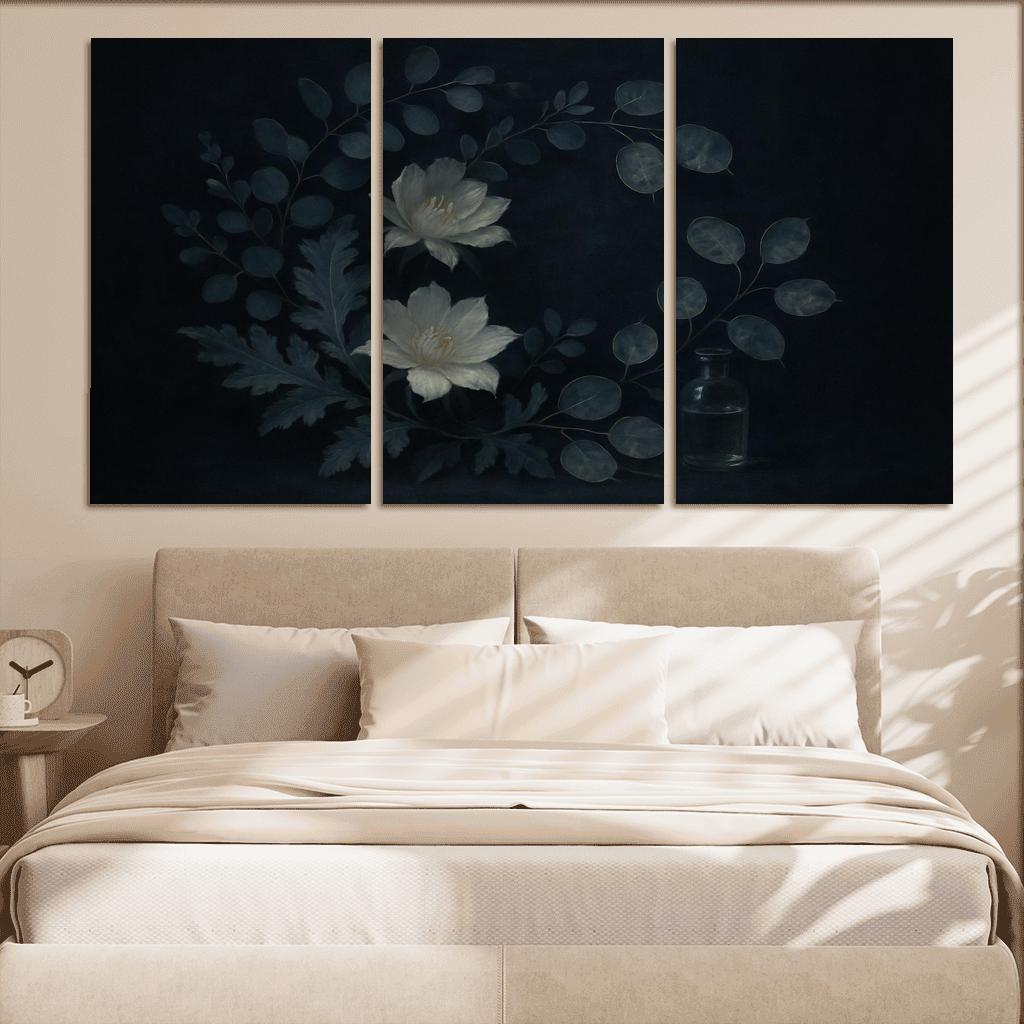Lunar Botanica Silver Leaf And Night Bloom Composition one-piece frames