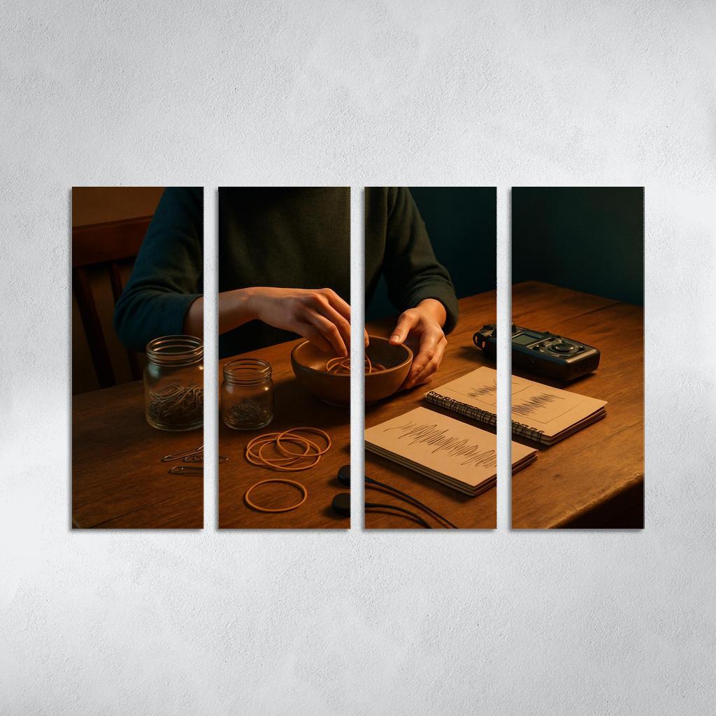 Analog Sound Mapping Create Music From Everyday Objects multi-panel paintings