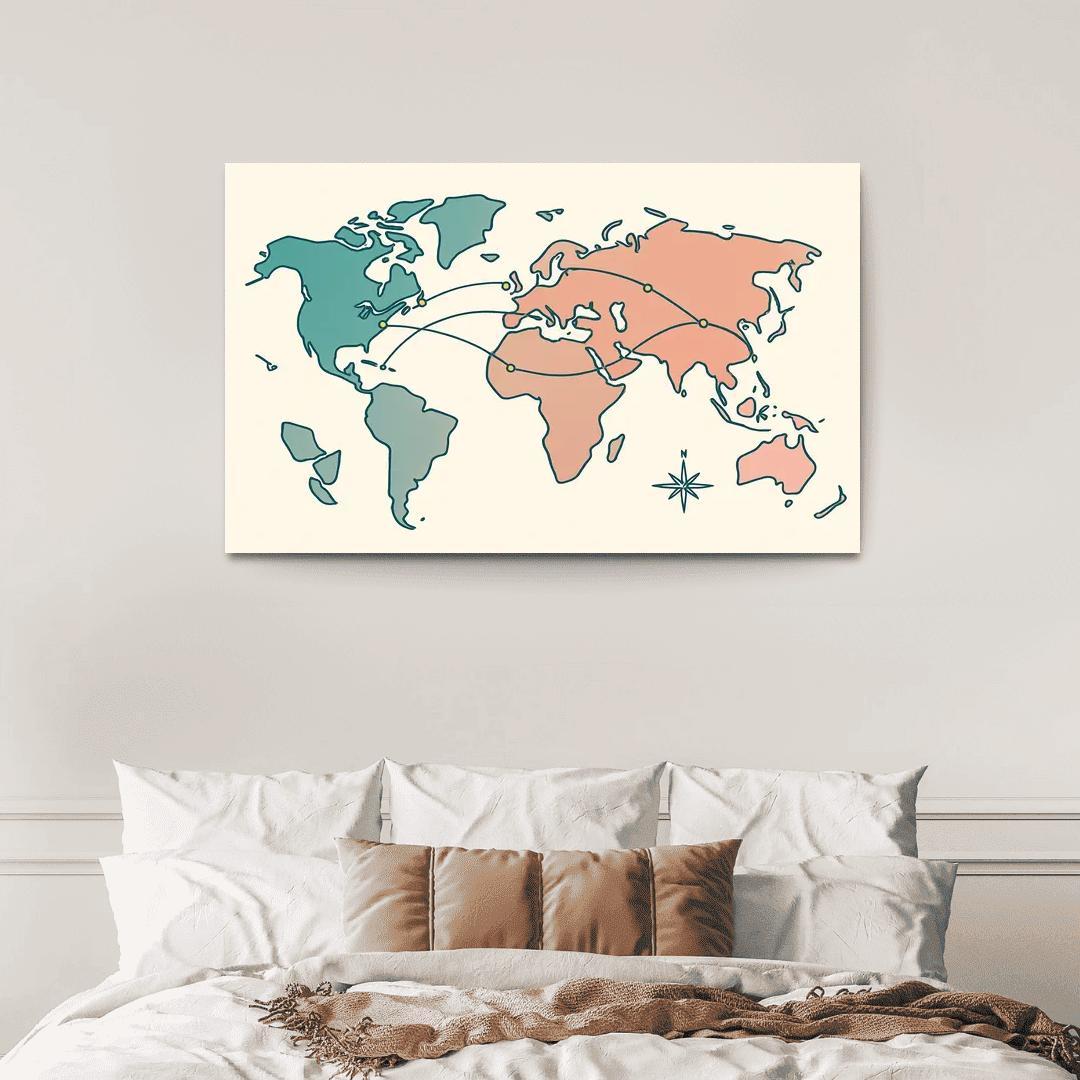 The Atlas Of Floating Quiet canvas paintings frame
