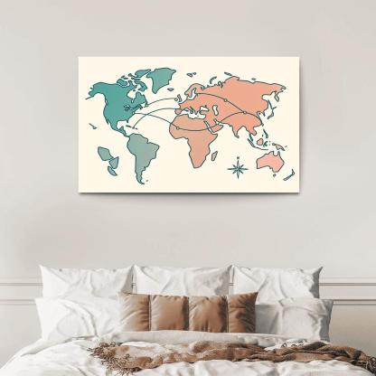 The Atlas Of Floating Quiet canvas paintings frame