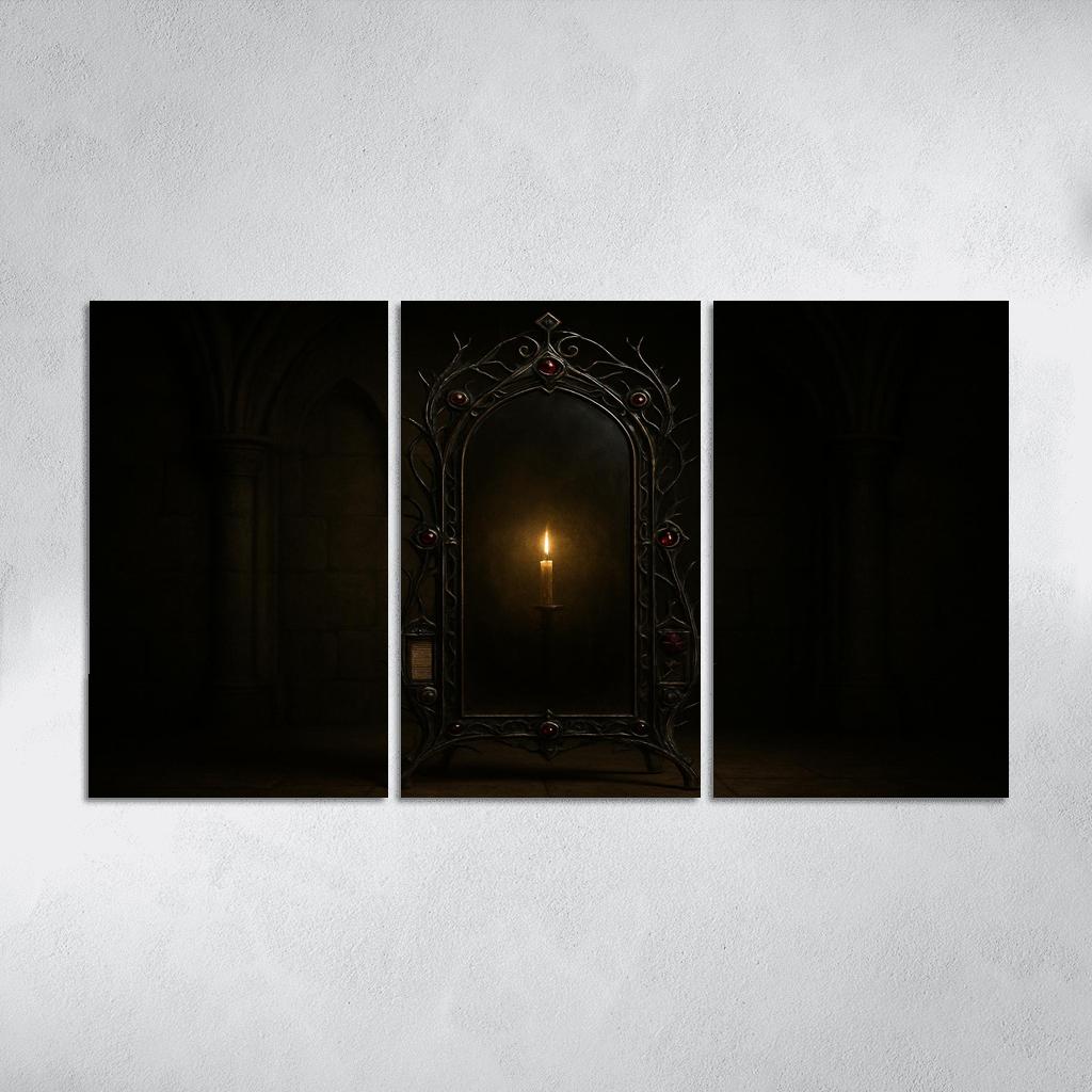 Iron Thorn Reliquary Mirror abstract paintings frame