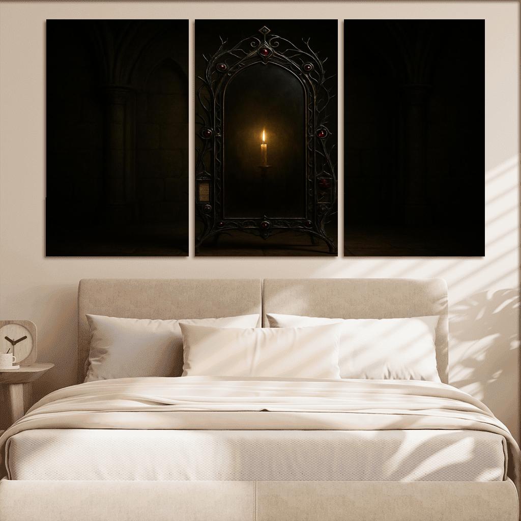Iron Thorn Reliquary Mirror abstract paintings frame