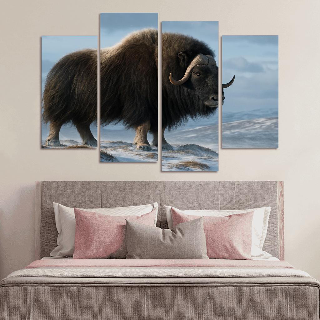 The Arctic Sentinel Musk Ox On Windswept Tundra oil paintings frame