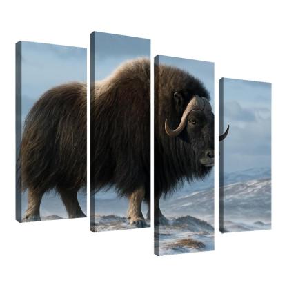 The Arctic Sentinel Musk Ox On Windswept Tundra oil paintings frame