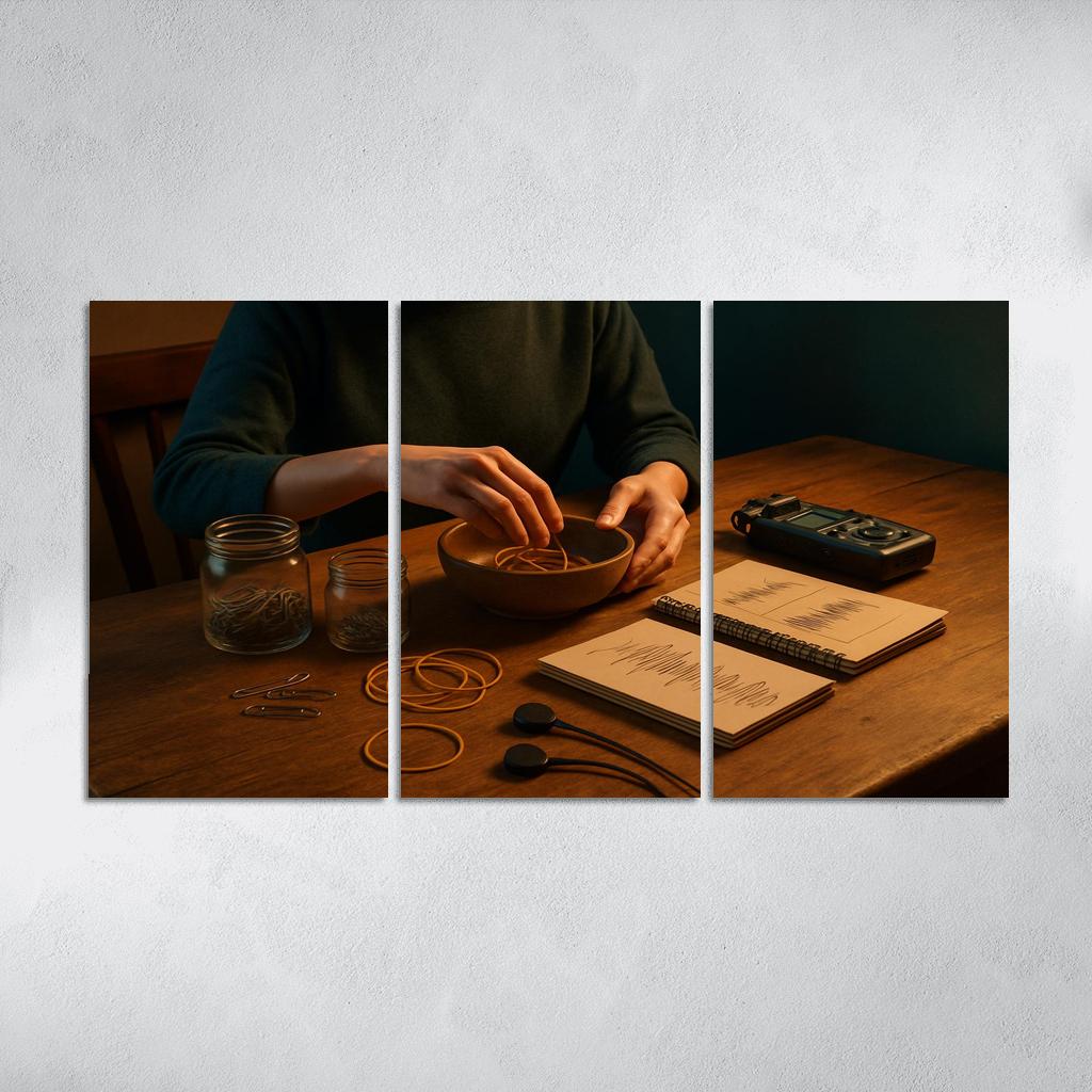 Analog Sound Mapping Create Music From Everyday Objects multi-panel paintings