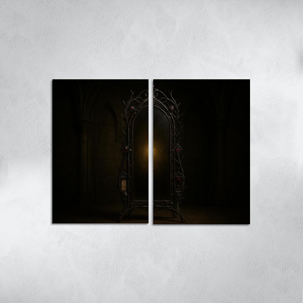 Iron Thorn Reliquary Mirror abstract paintings frame