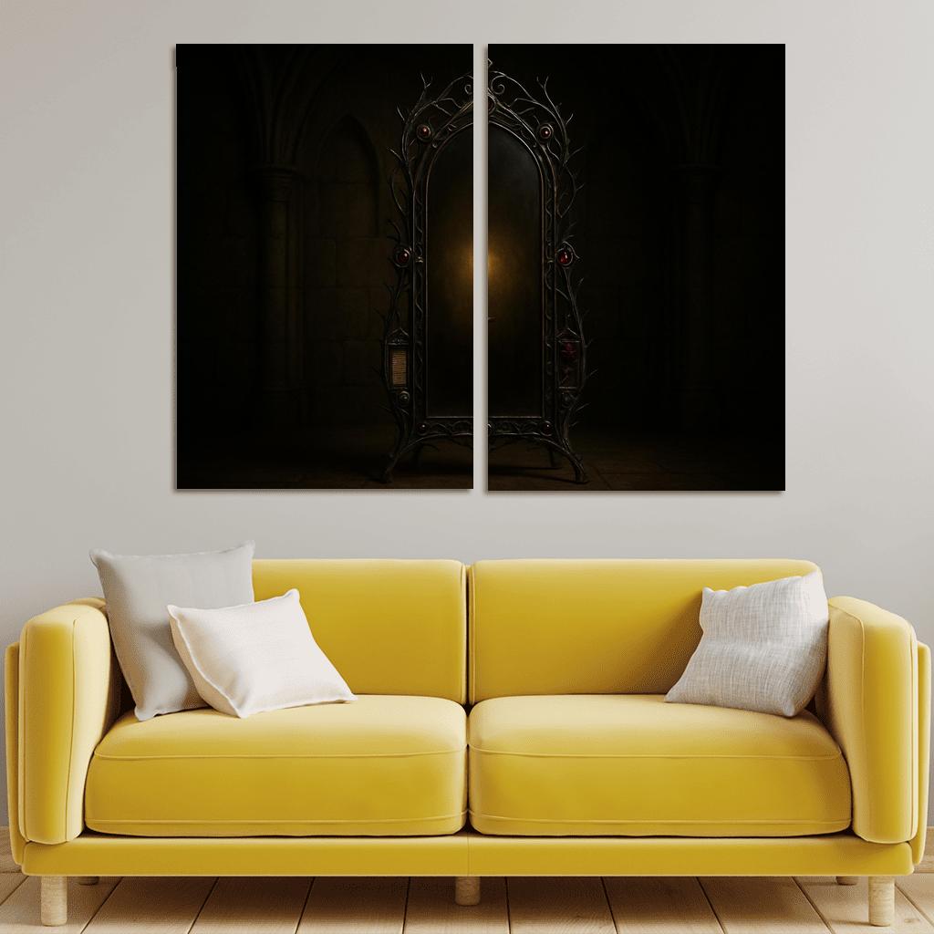 Iron Thorn Reliquary Mirror abstract paintings frame