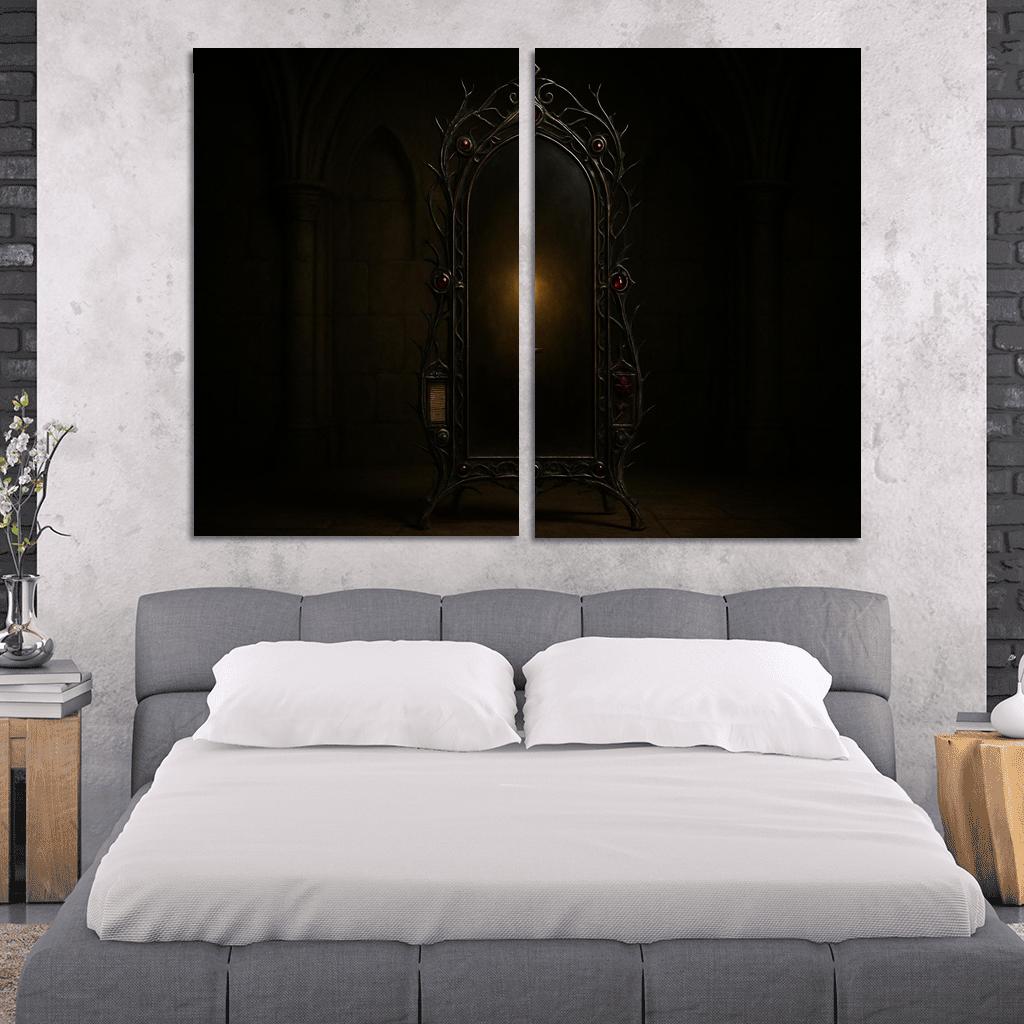 Iron Thorn Reliquary Mirror abstract paintings frame