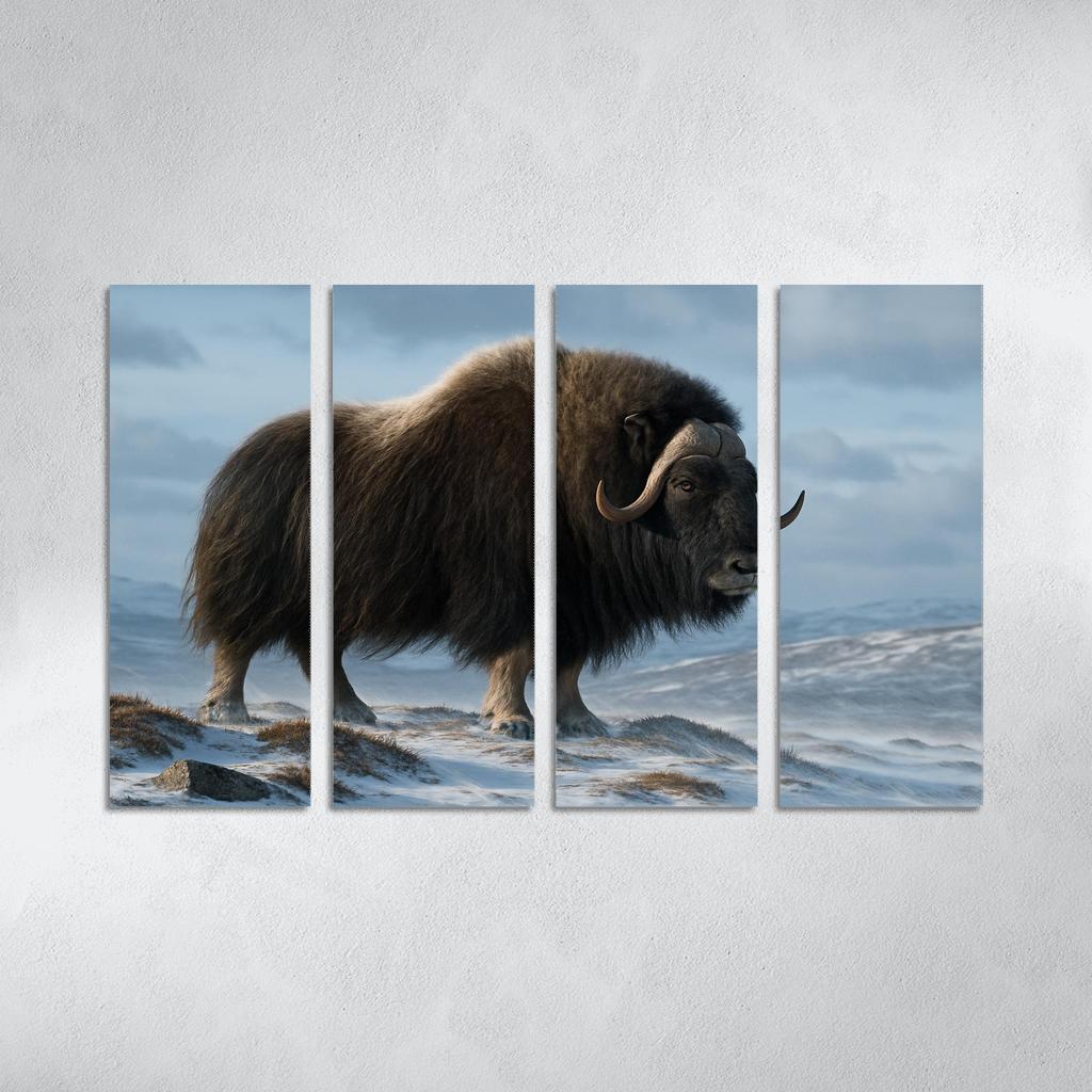 The Arctic Sentinel Musk Ox On Windswept Tundra oil paintings frame