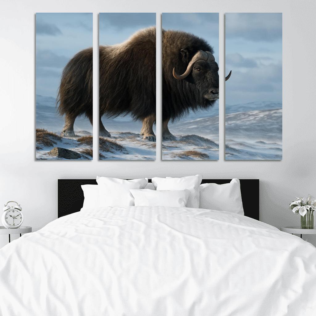 The Arctic Sentinel Musk Ox On Windswept Tundra oil paintings frame