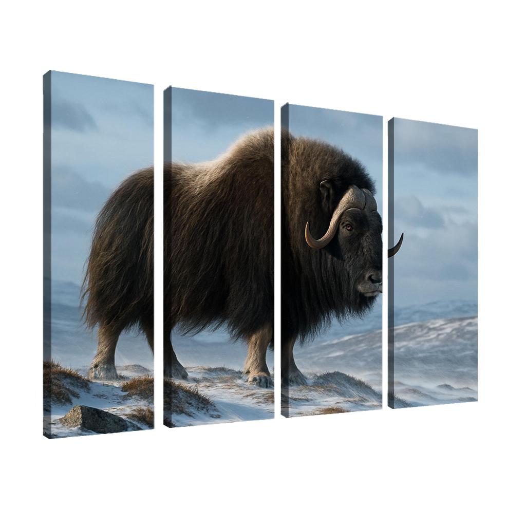 The Arctic Sentinel Musk Ox On Windswept Tundra oil paintings frame