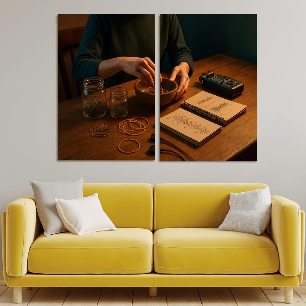 Analog Sound Mapping Create Music From Everyday Objects multi-panel paintings