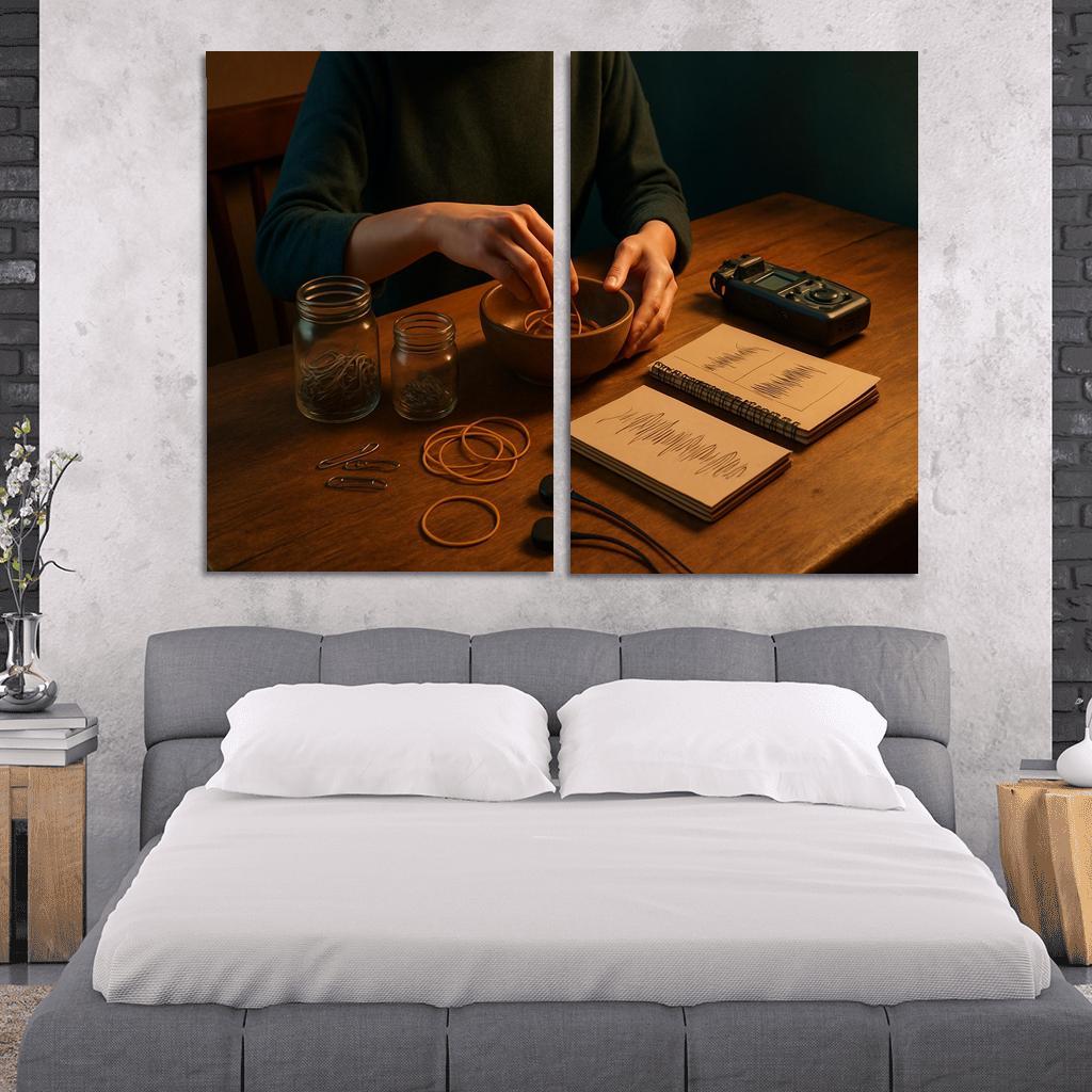 Analog Sound Mapping Create Music From Everyday Objects multi-panel paintings