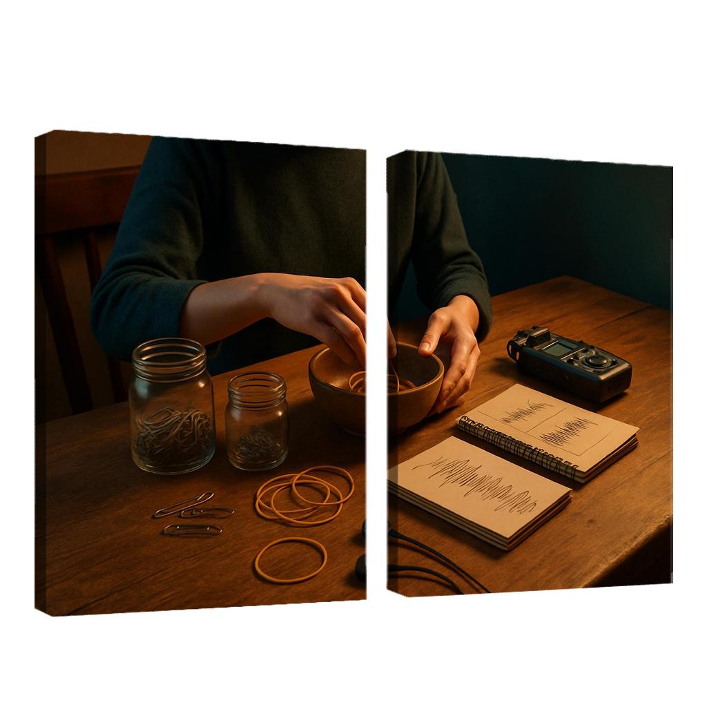 Analog Sound Mapping Create Music From Everyday Objects multi-panel paintings