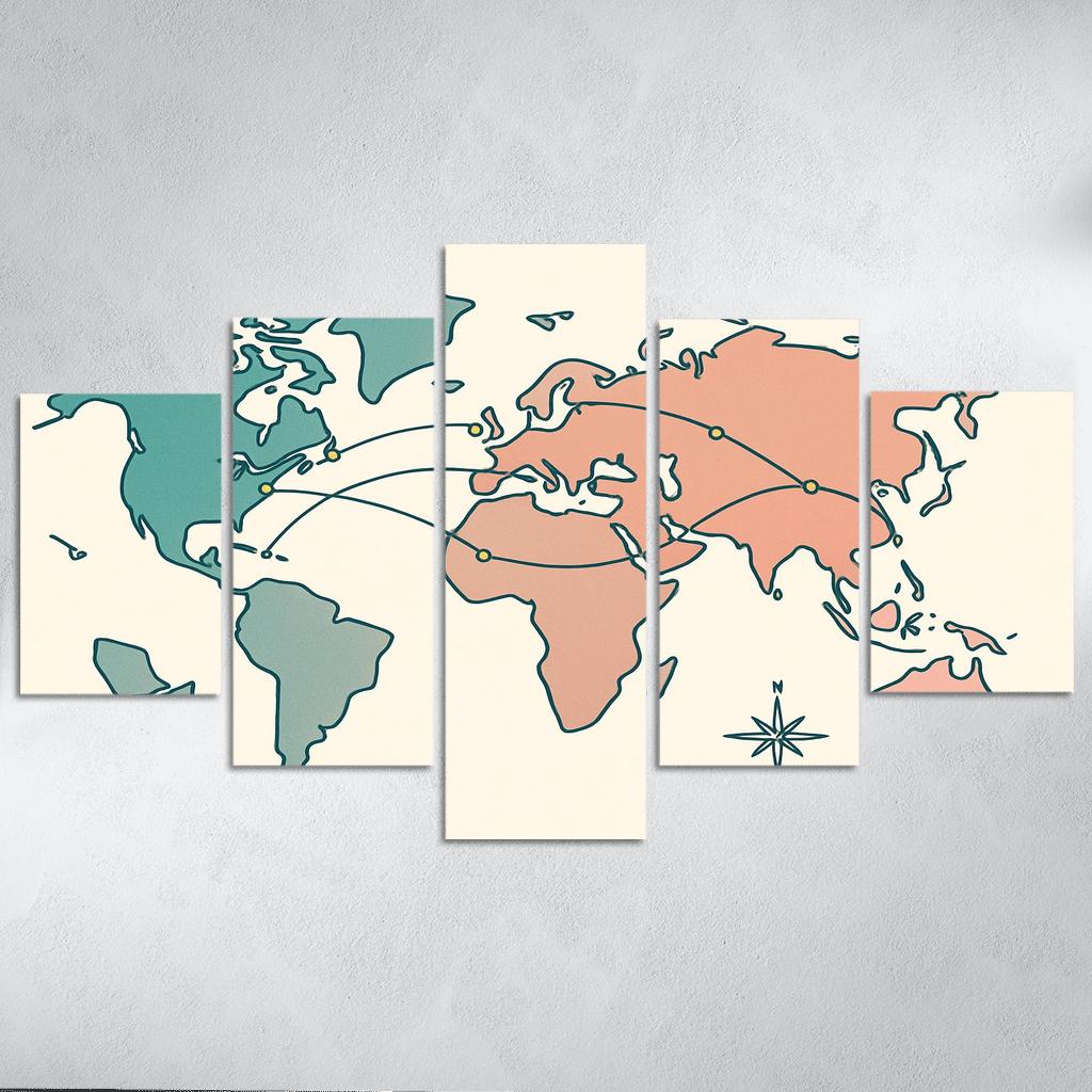 The Atlas Of Floating Quiet canvas paintings frame