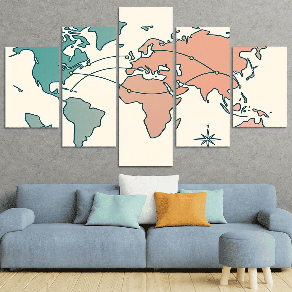 The Atlas Of Floating Quiet canvas paintings frame