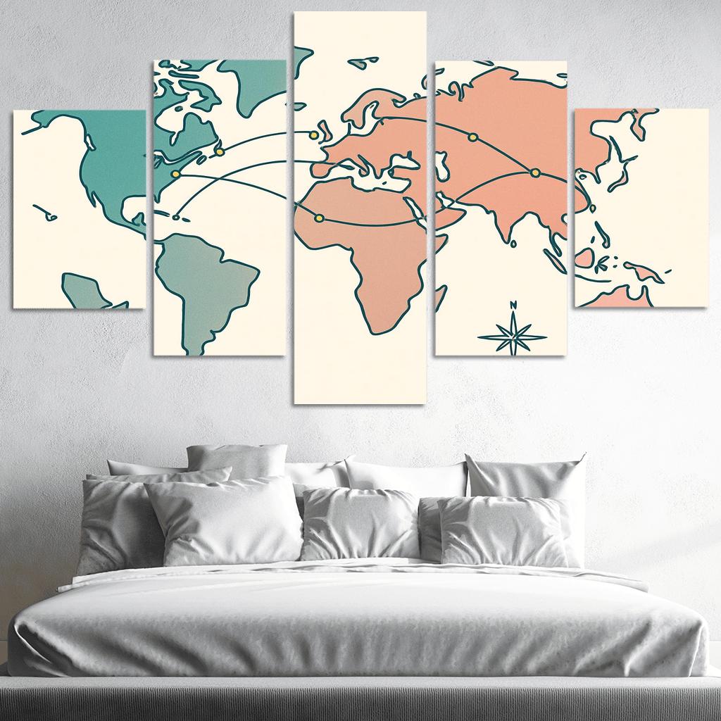 The Atlas Of Floating Quiet canvas paintings frame