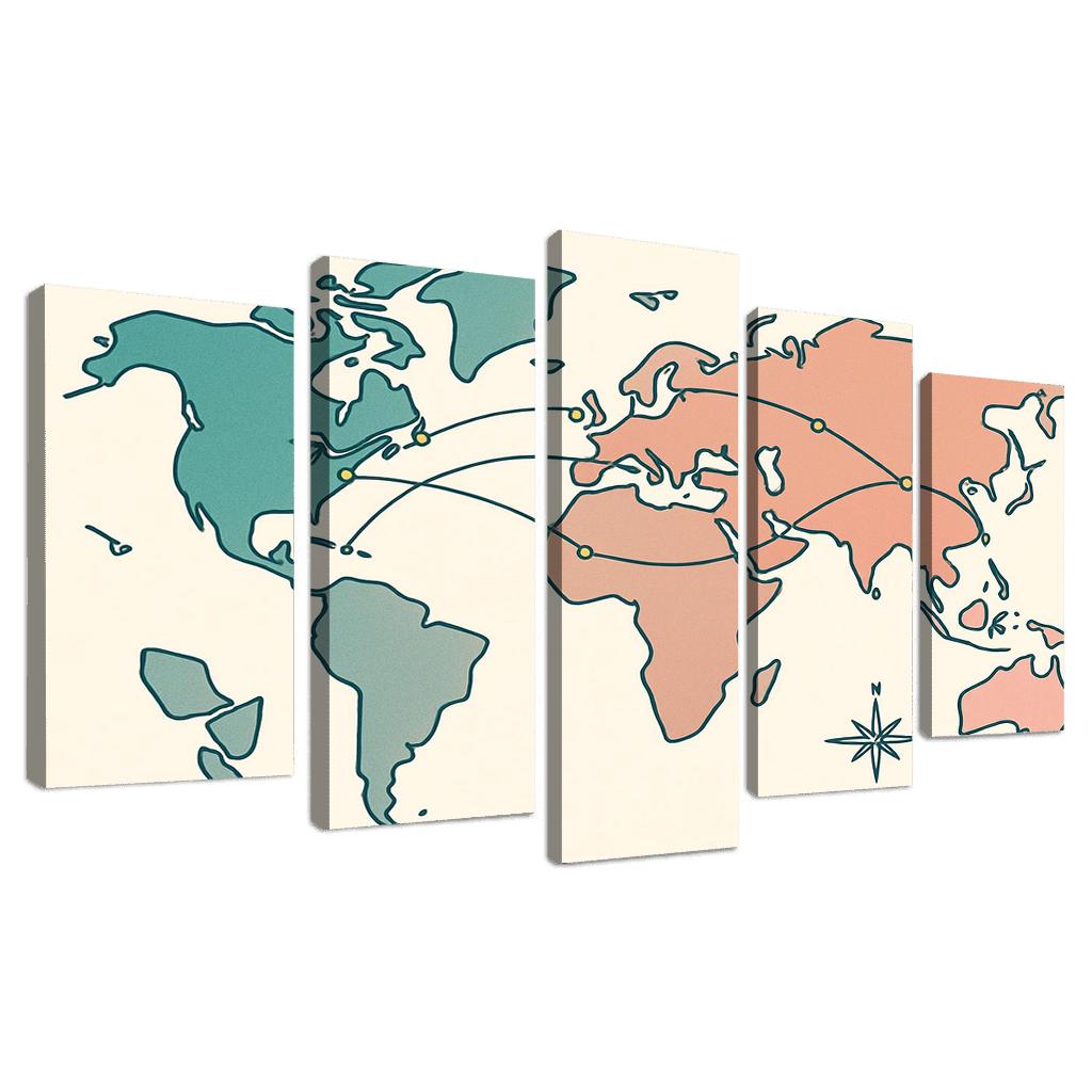 The Atlas Of Floating Quiet canvas paintings frame