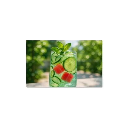 Cucumber Lime Mint Fizz With Salted Watermelon Ice art trends