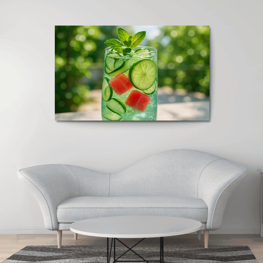 Cucumber Lime Mint Fizz With Salted Watermelon Ice art trends
