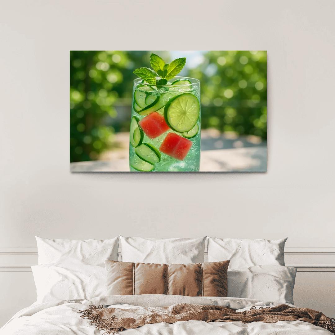 Cucumber Lime Mint Fizz With Salted Watermelon Ice art trends