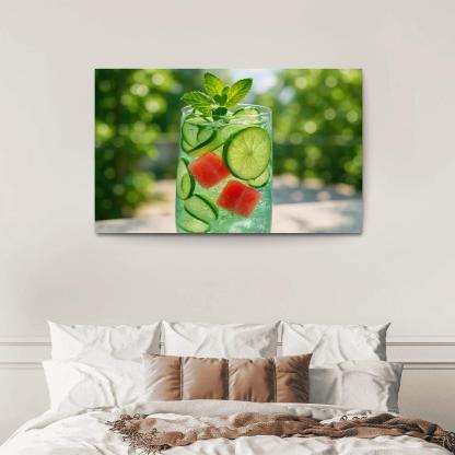 Cucumber Lime Mint Fizz With Salted Watermelon Ice art trends