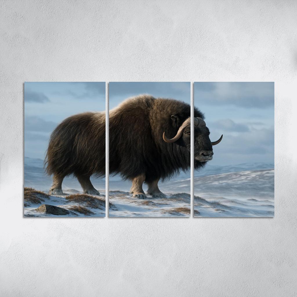 The Arctic Sentinel Musk Ox On Windswept Tundra oil paintings frame