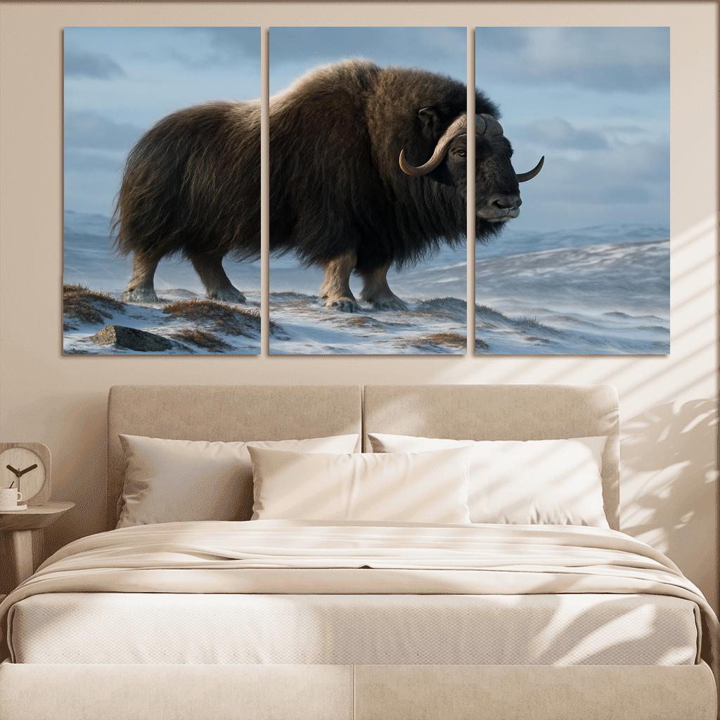 The Arctic Sentinel Musk Ox On Windswept Tundra oil paintings frame