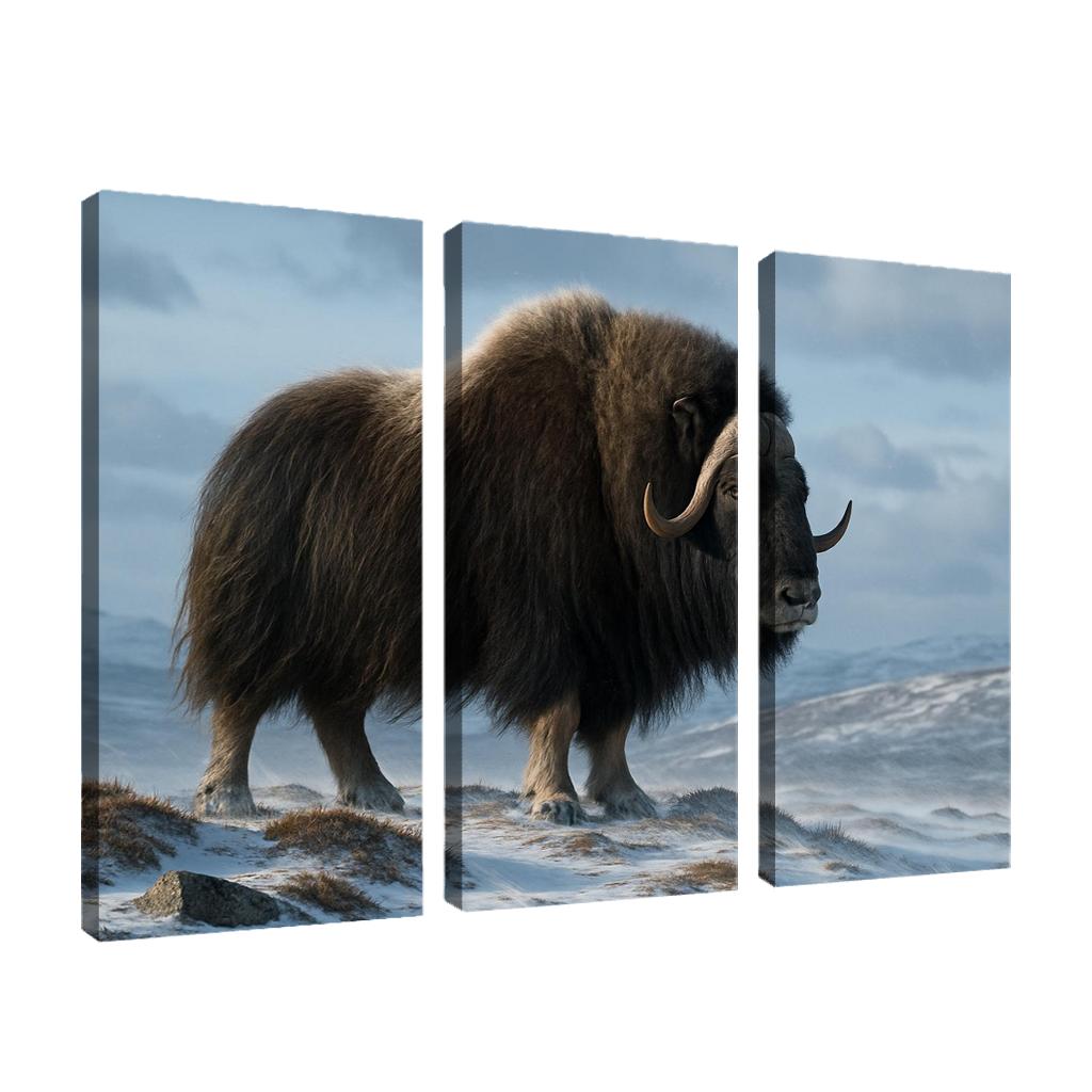 The Arctic Sentinel Musk Ox On Windswept Tundra oil paintings frame