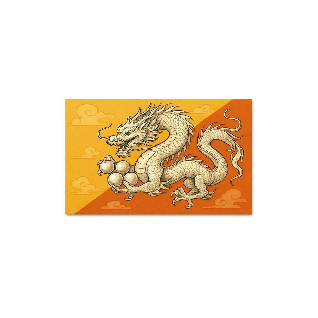 Dragon And Sun Symbolic Study Of The Flag Of Bhutan oil paintings frame