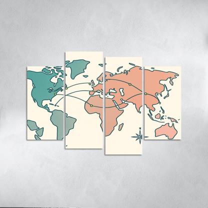 The Atlas Of Floating Quiet canvas paintings frame