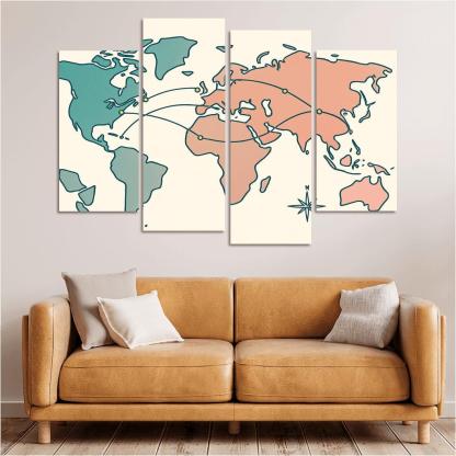 The Atlas Of Floating Quiet canvas paintings frame