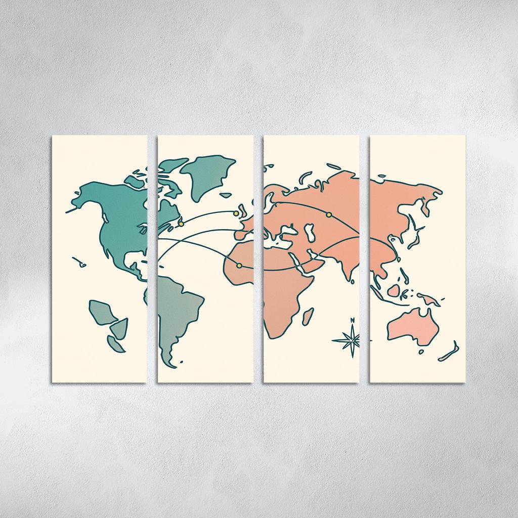 The Atlas Of Floating Quiet canvas paintings frame