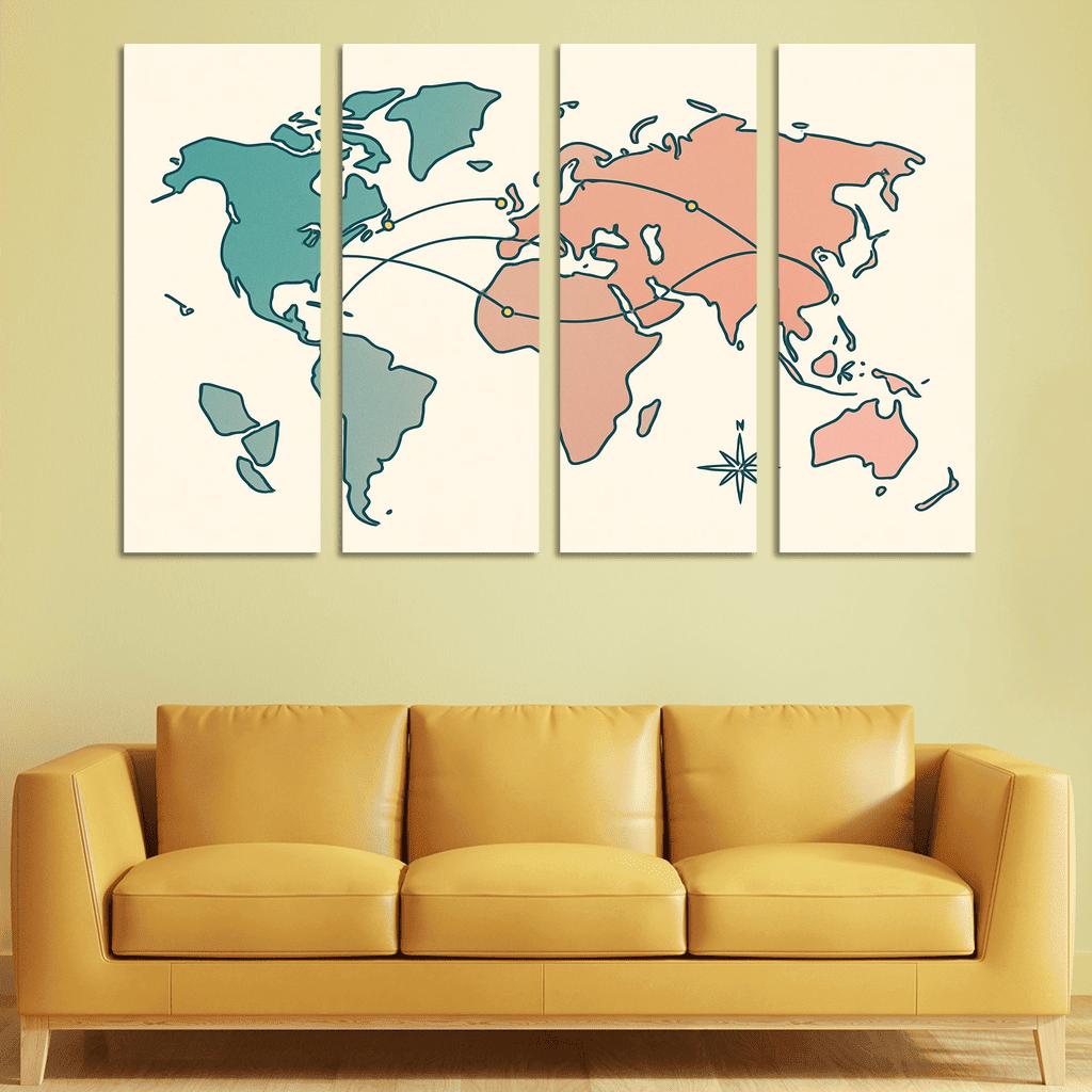 The Atlas Of Floating Quiet canvas paintings frame