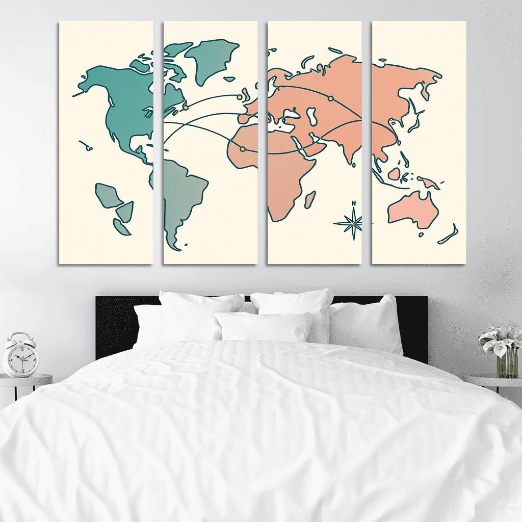 The Atlas Of Floating Quiet canvas paintings frame