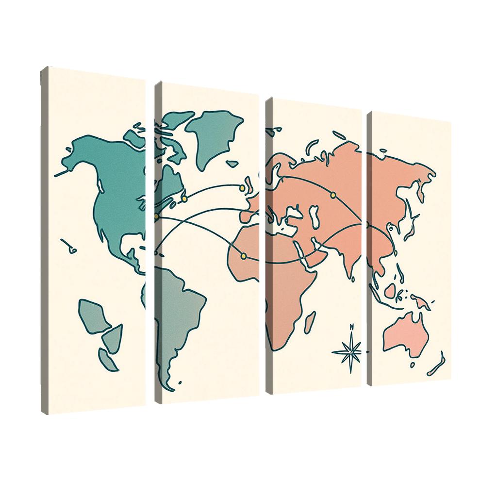 The Atlas Of Floating Quiet canvas paintings frame