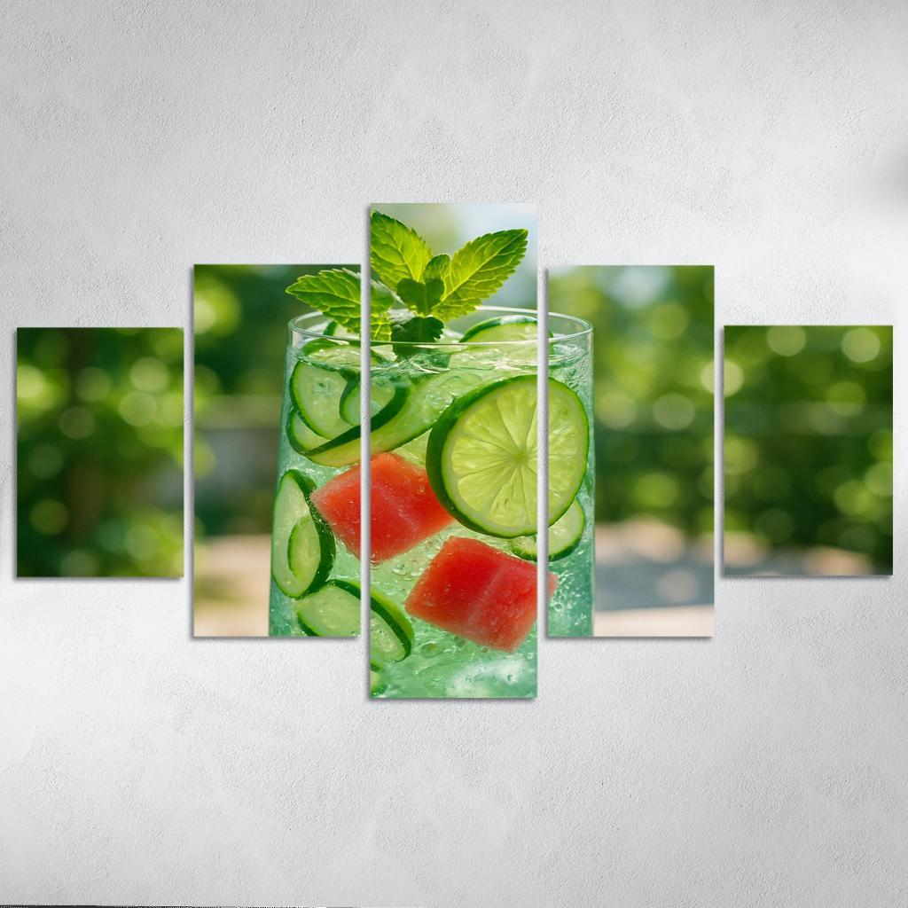 Cucumber Lime Mint Fizz With Salted Watermelon Ice art trends