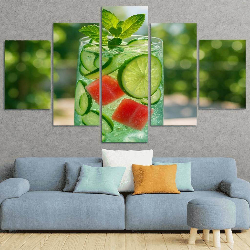 Cucumber Lime Mint Fizz With Salted Watermelon Ice art trends