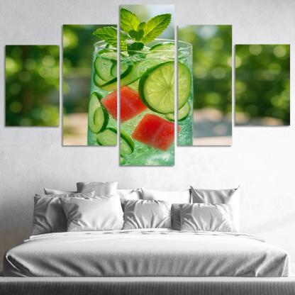 Cucumber Lime Mint Fizz With Salted Watermelon Ice art trends