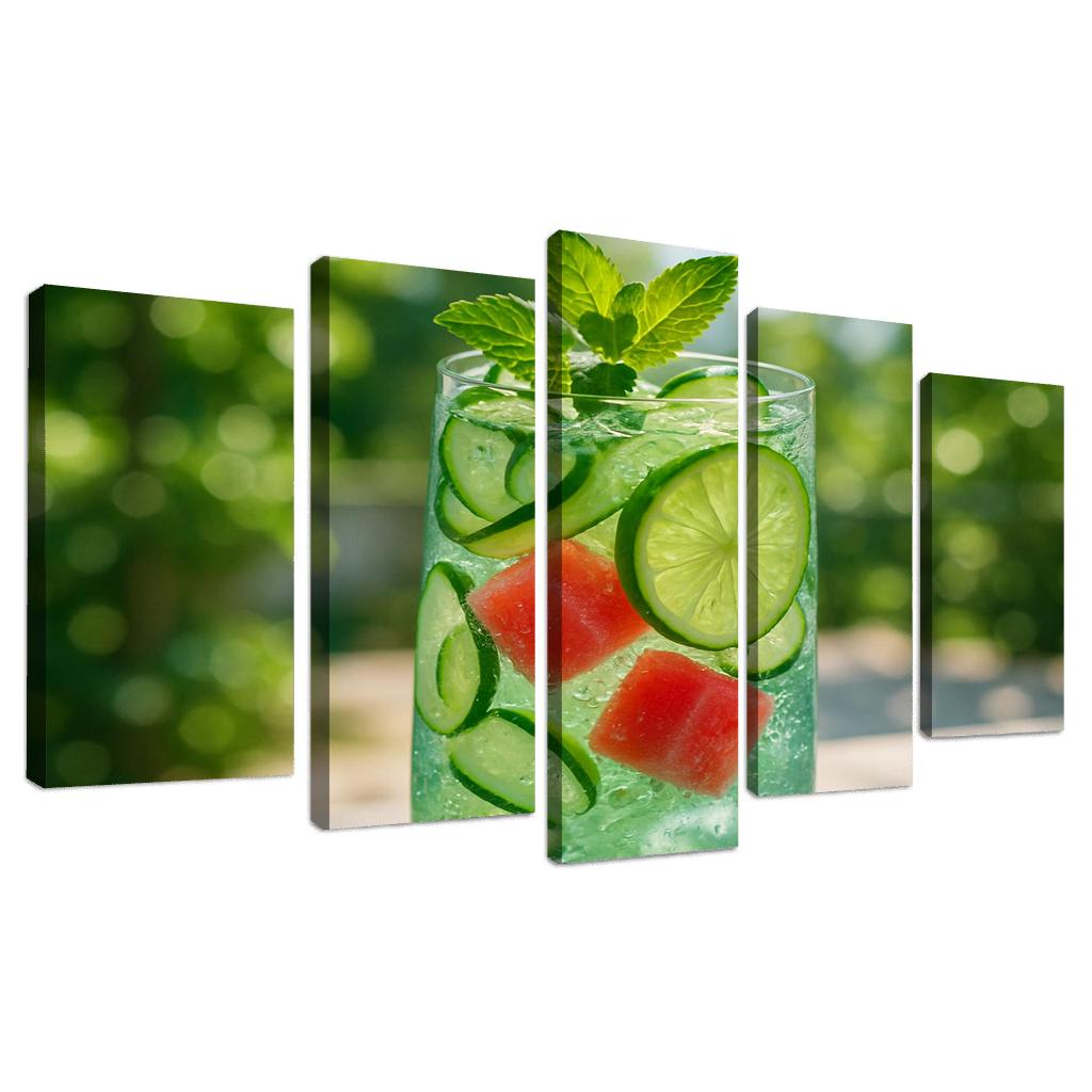 Cucumber Lime Mint Fizz With Salted Watermelon Ice art trends