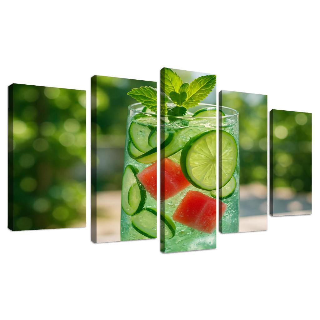 Cucumber Lime Mint Fizz With Salted Watermelon Ice art trends