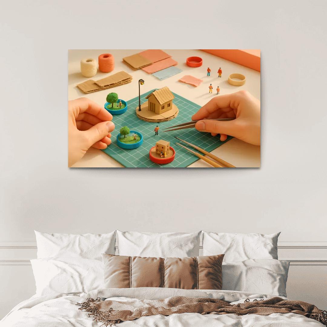 Micro Sculpture Storytelling Build Tiny Worlds From Recycled Materials decor